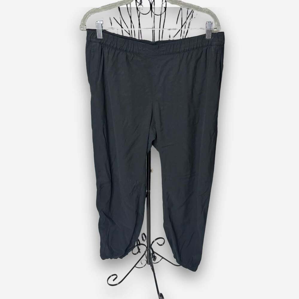 Lululemon Essential Affinity Mid Rise Jogger Black Size 12 Ankle Zip LW5CHAS